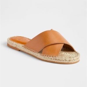GAP Cross Strap Espadrille Sandals (like new) Tan
